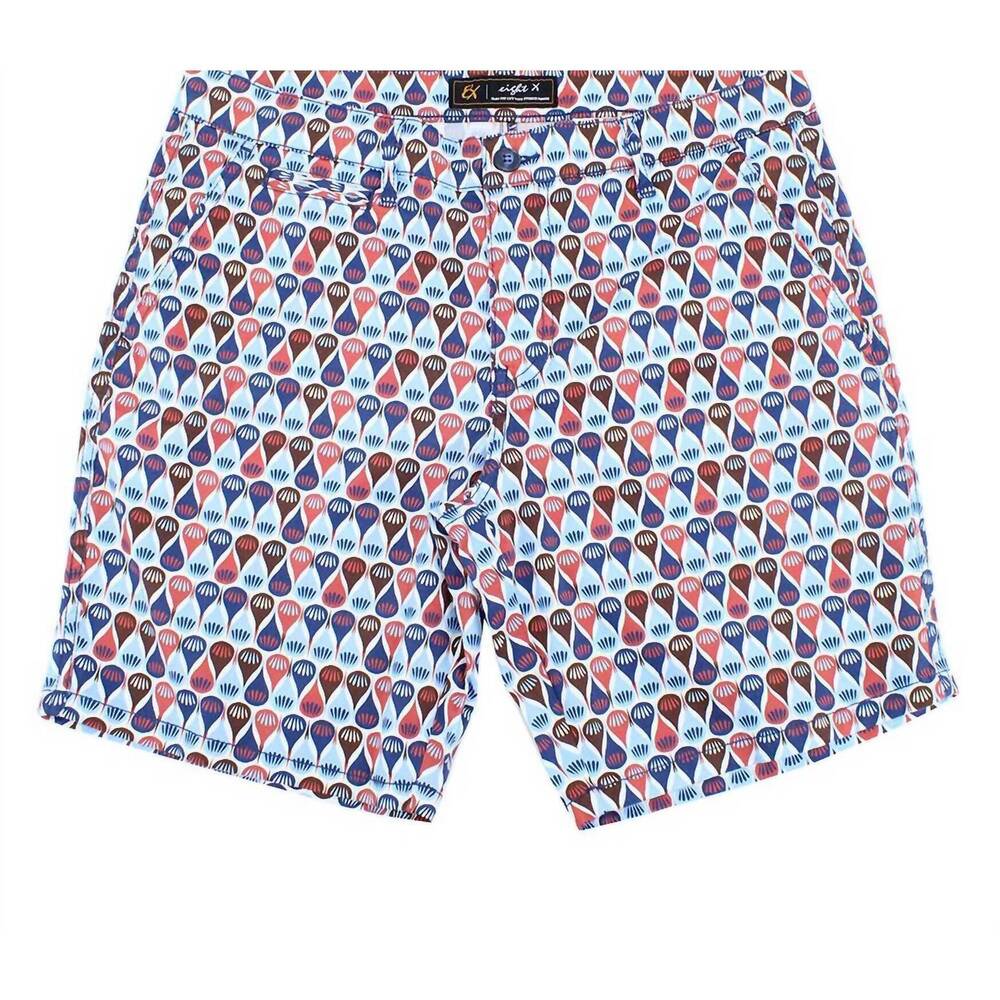 NEW EIGHT X men's retro print shorts in blue
